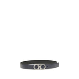 Ferragamo Blue Calf Leather Bos Taurus Regular Belt