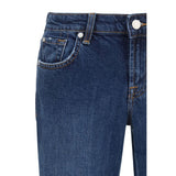7FOR Blue Cotton Flared Jeans