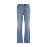 Miu Miu Blue Polyester Relaxed Fit Jeans