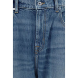7FOR Blue Cotton Relaxed Fit Jeans