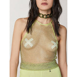 Patrizia Pepe Yellow Polyester Tank Tops