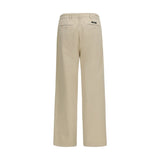 Prada Beige Cotton Casual Pants
