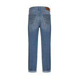 Brunello Cucinelli Blue Cotton Straight-Leg Jeans