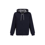 Brunello Cucinelli Blue Cotton Sweatshirt