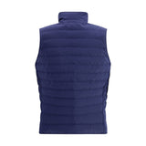 Brunello Cucinelli Blue Polyester Sleeveless Jacket