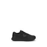 Prada Black Calf Leather Bos Taurus Athletic Sneakers