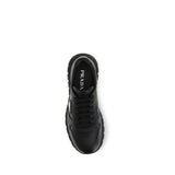 Prada Black Calf Leather Bos Taurus Athletic Sneakers