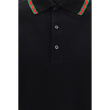 Gucci Black Cotton Polo Shirt