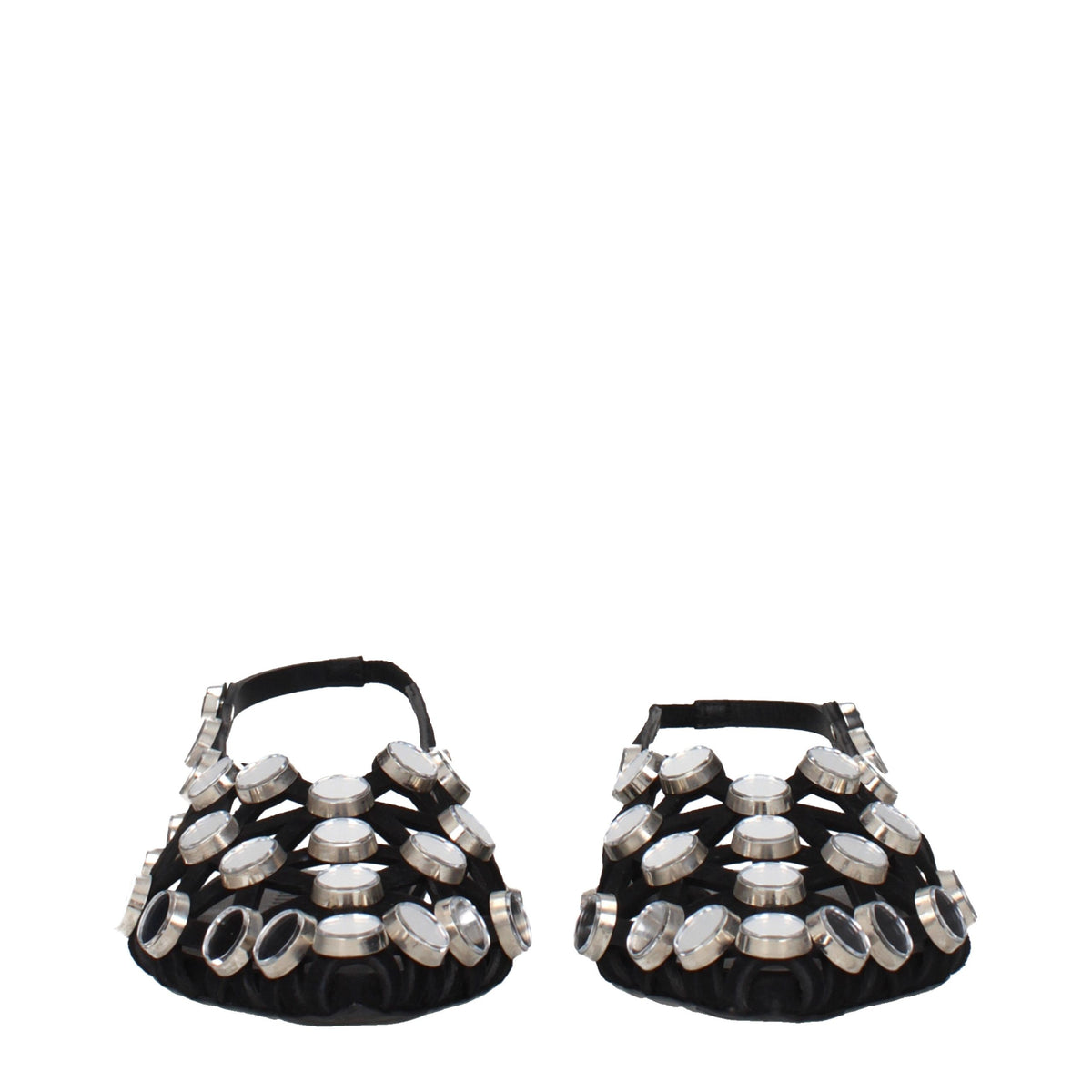 The Attico Black Leather Ballet Flats
