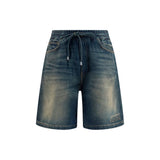 Amiri Blue Cotton Bermuda Shorts