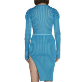 A. ROEGE HOVE Blue Cotton Cardigan