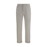 Brunello Cucinelli White Cotton Straight-Leg Jeans