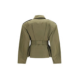 Alexander McQueen Bicolor Cotton Full-Length Jacket