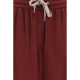 Brunello Cucinelli Bordeaux Cotton Athletic Pants