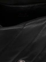 PINKO Black Lamb Leather Crossbody Bag