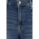 7FOR Blue Cotton Flared Jeans
