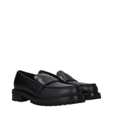 Off-White Black Leather Slip-On Loafers