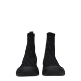Valentino Garavani Black Fabric High Top Sneakers