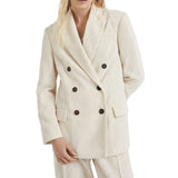 Brunello Cucinelli White Cotton Blazer