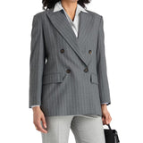 Brunello Cucinelli Gray Virgin Wool Blazer