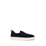 Santoni Blue Calf Leather Bos Taurus Sneakers