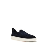 Santoni Blue Calf Leather Bos Taurus Sneakers
