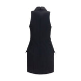 Balmain Black Wool Oves Aries Casual Dress