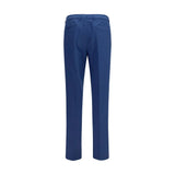 Brunello Cucinelli Blue Cotton Chino Pants
