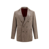 Brunello Cucinelli Gray Cotton Full-Length Jacket