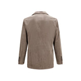Brunello Cucinelli Gray Cotton Full-Length Jacket