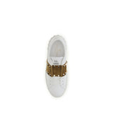 Valentino Garavani White Calf Leather Bos Taurus Sneakers