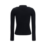 Courrèges Black Viscose Polo Shirt