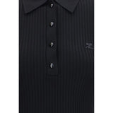 Courrèges Black Viscose Polo Shirt