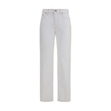 Versace White Cotton High-Waisted Jean