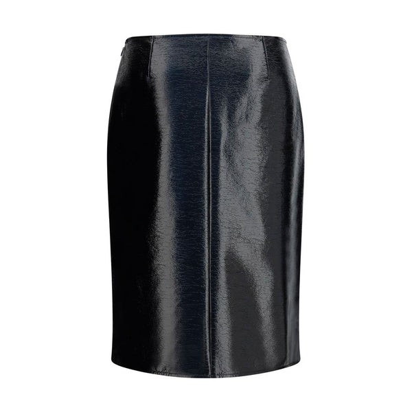 Courrèges Bordeaux Cotton Midi Skirt