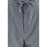 Brunello Cucinelli Gray Wool Oves Aries Casual Pants