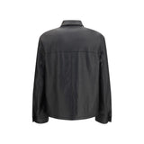 Prada Black Lamb Ovis Aries Leather Jacket