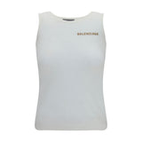 Balenciaga White Cotton Tank Tops