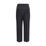 Valentino Garavani Black Silk Cropped Pants