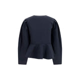 Ganni Black Cotton Blouse