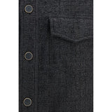 Balmain Black Cotton Shell Jacket