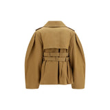 Ganni Beige Cotton Full-Length Jacket