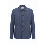 Malo Blue Linen Men's Jacket