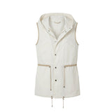 Malo White Cotton Women Jacket