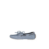Brunello Cucinelli Blue Leather Slip-On Loafers