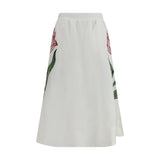 FARM RIO White Linen Midi Skirt
