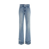 Haikure Blue Cotton Flared Jeans