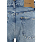 Haikure Blue Cotton Flared Jeans