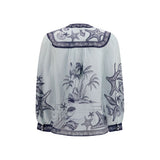 FARM RIO Multicolor Ramie Pattern Shirt