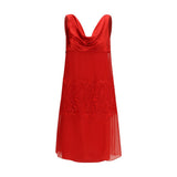 Ferragamo Red Silk Cocktail Dress